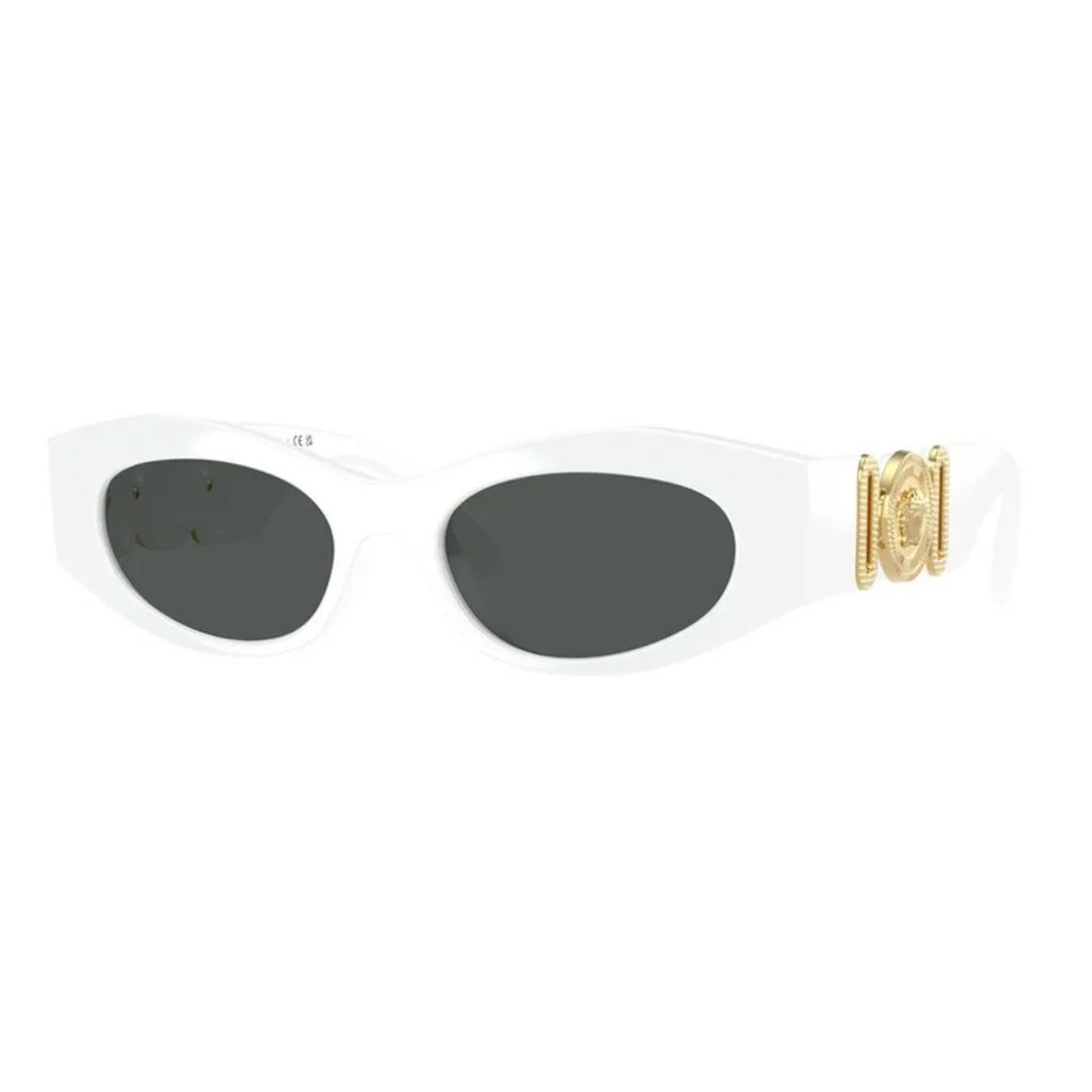 NWT VERSACE SUNGLASSES WOMEN OVAL WHITE EYEWEAR VERSACE